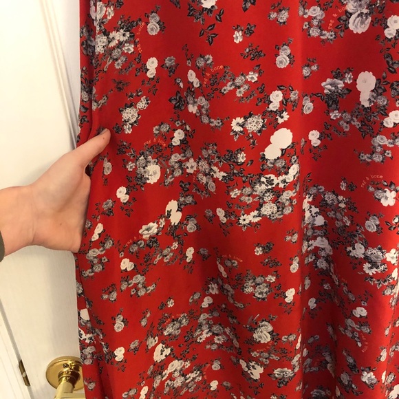 Rag & Bone Zoe Red Floral Garden Silk Dress - Picture 6 of 8